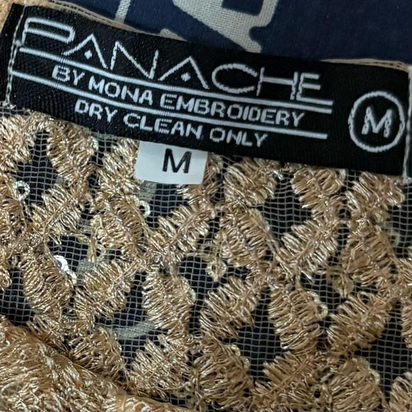 Panache by Mona Embroidery Pakistani Long Sleeve Dress - Picture 8 of 8